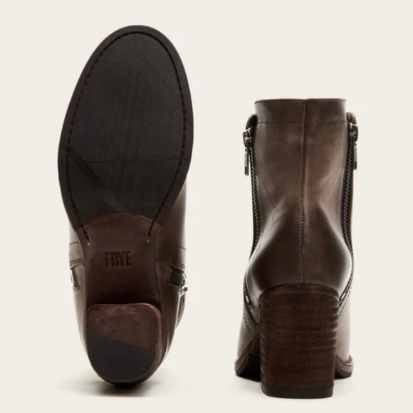 Frye Addie Double Zip heeled bootie boots size 10 new!! - Picture 13 of 14